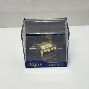 Elgin Collectible Mini Clock Billiards Design Pool Table Figurine NIB Scuffed